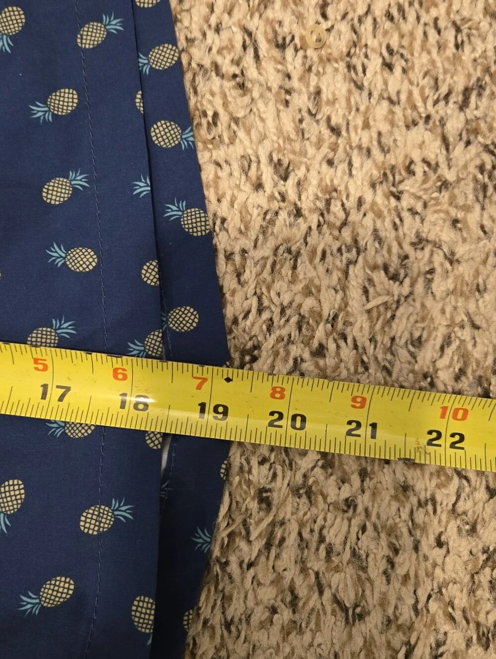 Bonobos Mens XXL Swim Bathing Suit 7” Inseam Blue Pineapple Drawstring Waist
